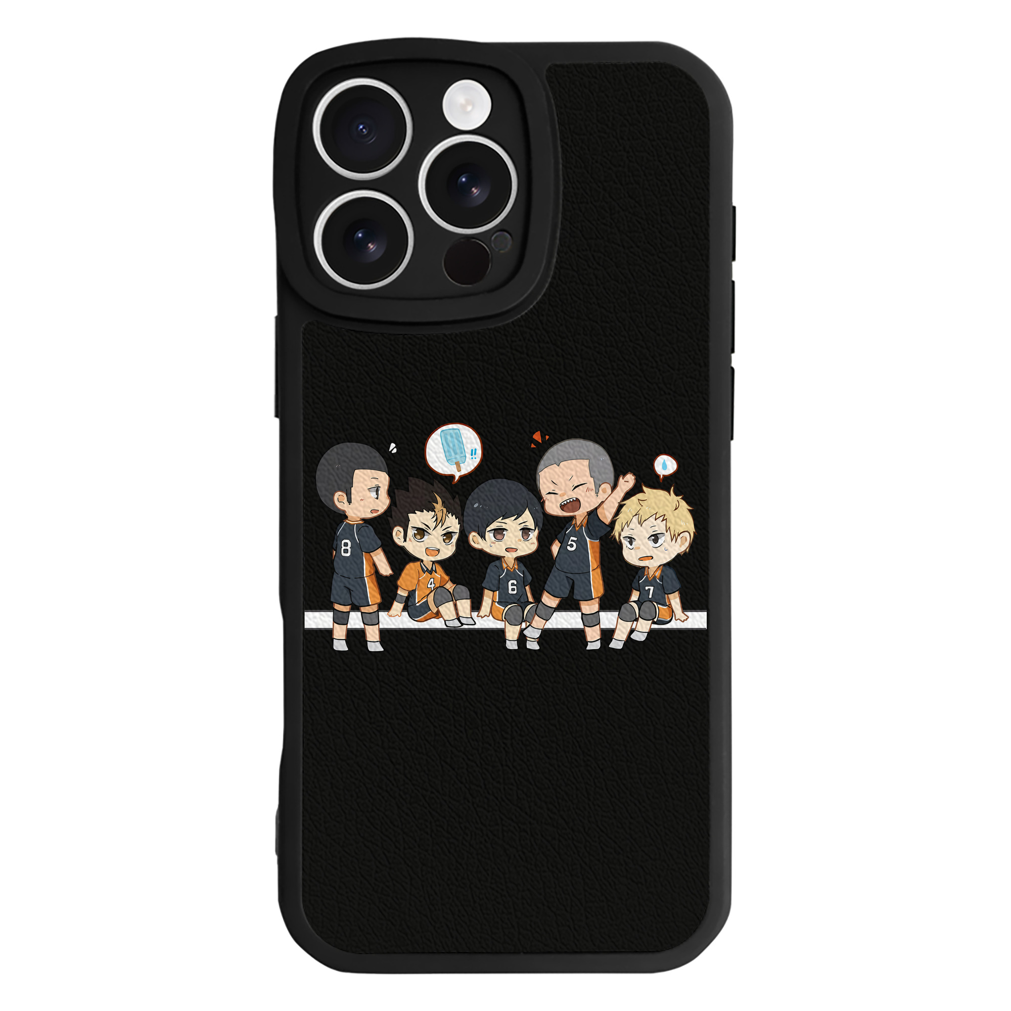 （画像用） ハイキュー!! Haikyu!! 【iPhone 16シリーズ対応】シリコンスマホケース（レザー調） 材質：シリコン
